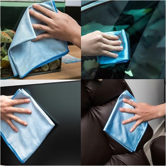 EM Automotive® Ściereczka z Mikrofibry do Szyb i Lusterek 40x60 cm 300 GSM Antystatyczna -zdjęcie numer 6