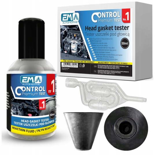 EM Automotive® Tester Szczelności Uszczelki pod Głowicą CO2 z Płynem i Adapterem 25 do 55 mm 25 Test -zdjęcie numer 1