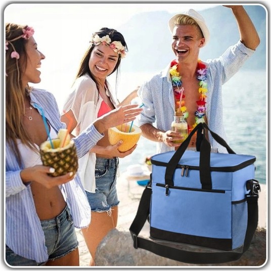 EM Automotive® Torba Termiczna Izolacyjna na Jedzenie i Napoje do Samochodu na Piknik Plażę Lunch Bo -zdjęcie numer 4