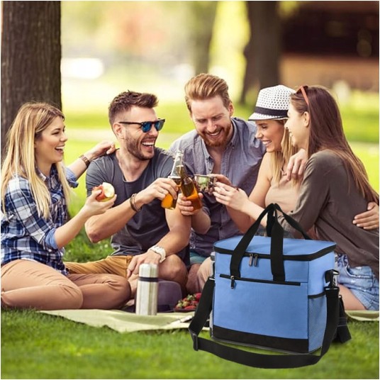EM Automotive® Torba Termiczna Izolacyjna na Jedzenie i Napoje do Samochodu na Piknik Plażę Lunch Bo -zdjęcie numer 5