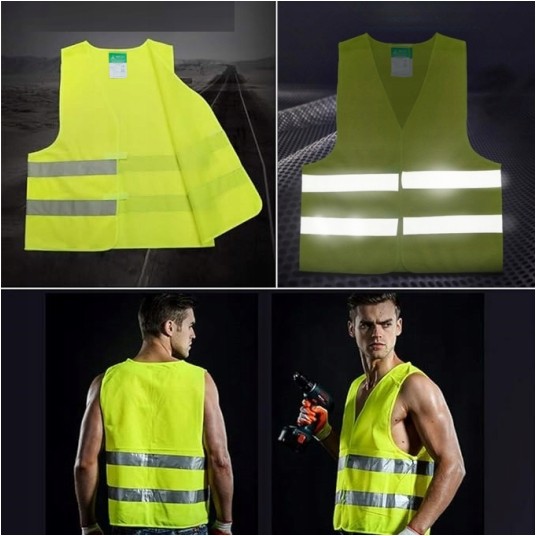 EM Automotive® Uniwersalna Kamizelka Odblaskowa Samochodowa Drogowa Ostrzegawcza Rowerowa -zdjęcie numer 3