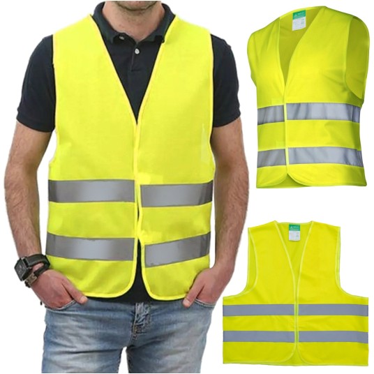 EM Automotive® Uniwersalna Kamizelka Odblaskowa Samochodowa Drogowa Ostrzegawcza Rowerowa -zdjęcie numer 1