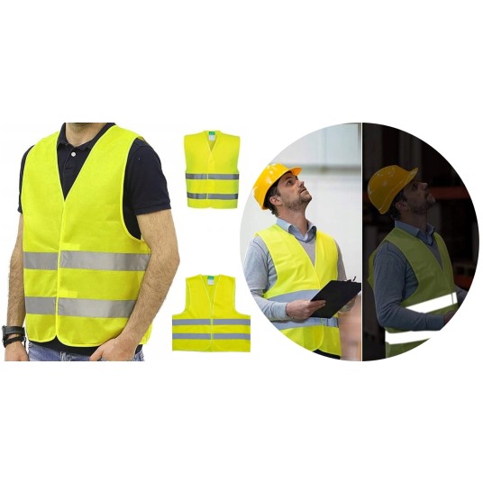 EM Automotive® Uniwersalna Kamizelka Odblaskowa Samochodowa Drogowa Ostrzegawcza Rowerowa -zdjęcie numer 6