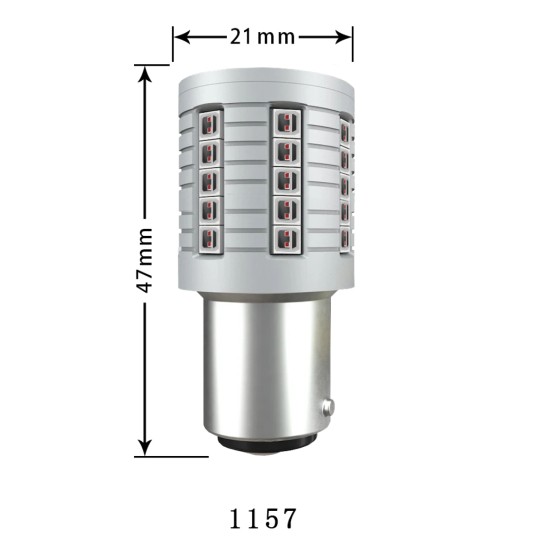 EM Automotive® Żarówka LED P21/5W 40 LED CSP SMD Czerwona do Światła Stop 1 Sztuka -zdjęcie numer 8