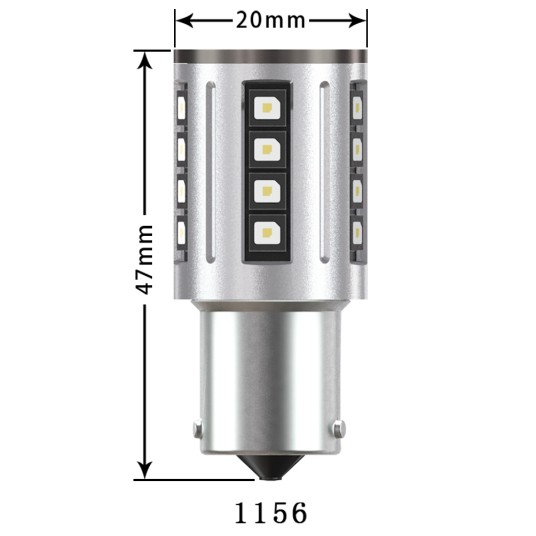 EM Automotive® Żarówka LED P21W BA15S S2 24 Diod SMD 3838 2350 LM CANBUS do Światła Wstecznego i DRL -zdjęcie numer 6
