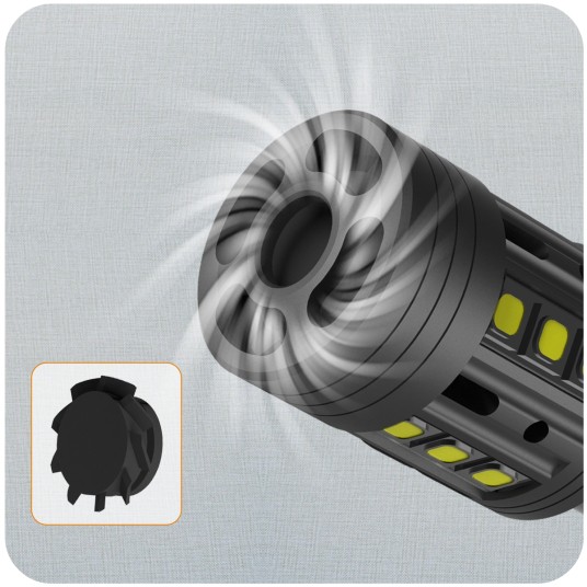 EM Automotive® Żarówka LED P21W BA15S S4 2800 LM CANBUS z Aktywnym Chłodzeniem -zdjęcie numer 4