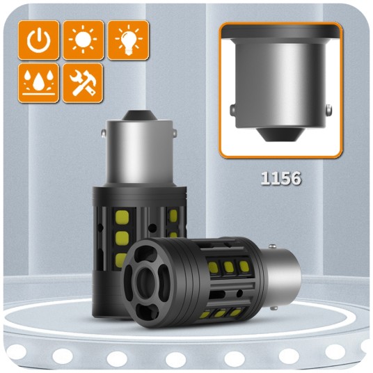 EM Automotive® Żarówka LED P21W BA15S S4 2800 LM CANBUS z Aktywnym Chłodzeniem -zdjęcie numer 9