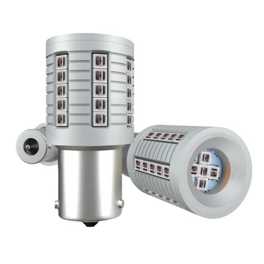 EM Automotive® Żarówka LED P21W Czerwona 40 Diod CSP SMD do Świateł Stop 1 Sztuka -zdjęcie numer 1