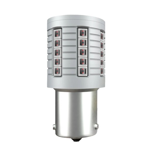EM Automotive® Żarówka LED P21W Czerwona 40 Diod CSP SMD do Świateł Stop 1 Sztuka -zdjęcie numer 9