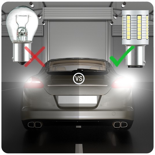 EM Automotive® Żarówka LED S1 P21/5W BAY15d 1157 Biała CANBUS -zdjęcie numer 2