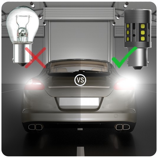 EM Automotive Żarówka LED S4 P21W 1156 Biała -photo number 7
