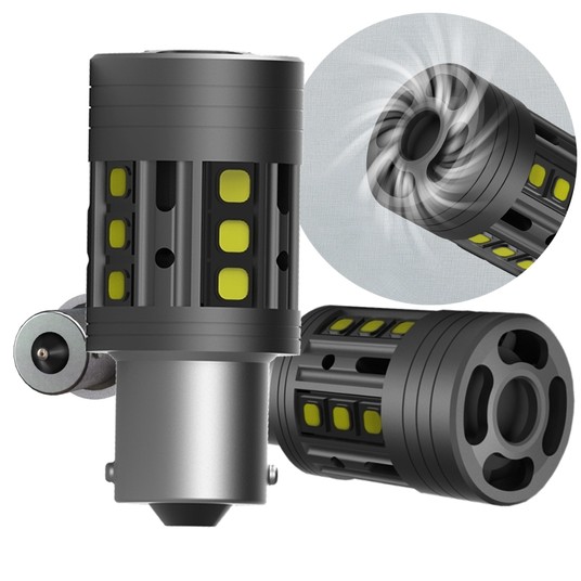 EM Automotive Żarówka LED S4 P21W 1156 Biała -photo number 1