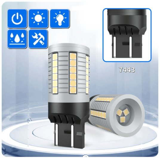 EM Automotive® Żarówka LED W21/5W 7443 S1 45 Diod SMD 3030 2350 LM CANBUS do Świateł DRL i Postojowy -zdjęcie numer 8