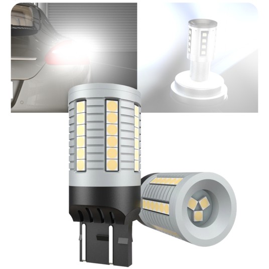 EM Automotive® Żarówka LED W21/5W 7443 S1 45 Diod SMD 3030 2350 LM CANBUS do Świateł DRL i Postojowy -zdjęcie numer 3