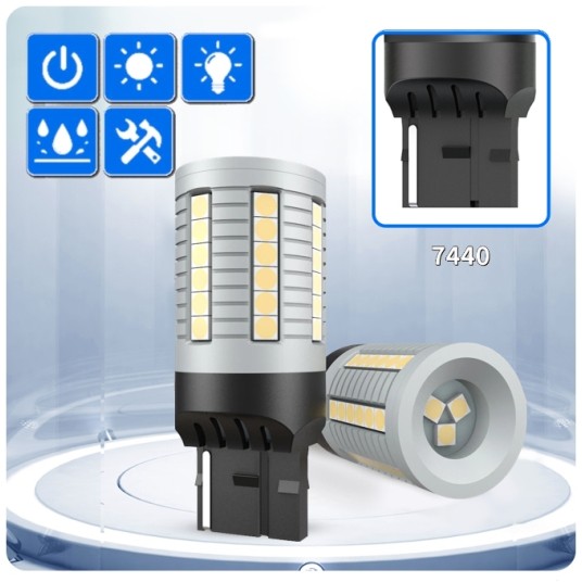 EM Automotive® Żarówka LED W21W T20 7440 S1 45 Diod SMD 3030 2350 LM CANBUS do Światła Wstecznego i -zdjęcie numer 8
