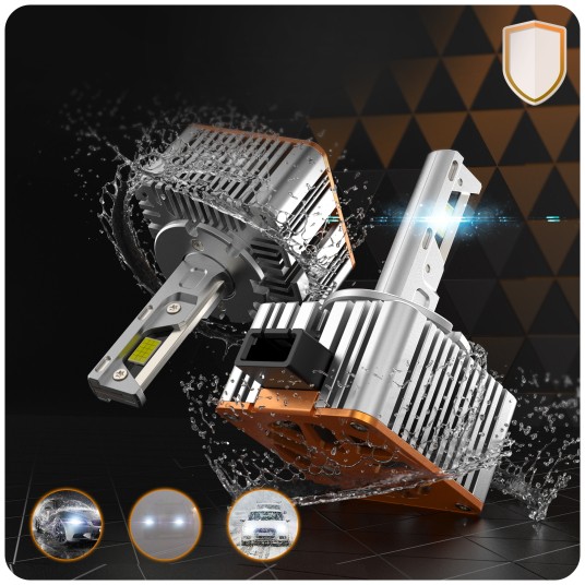 EM Automotive® Żarówki LED D1S 6500K 20000 LM CANBUS Plug and Play Zamiennik Xenon Komplet 2 Sztuki -zdjęcie numer 3