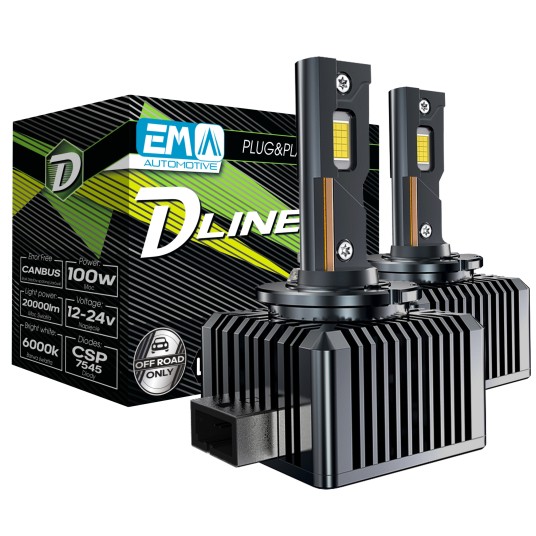 EM Automotive® Żarówki LED D1S PK32d-2 12–24 V 6000 K 20 000 lm CANBUS – 2 szt. -zdjęcie numer 2