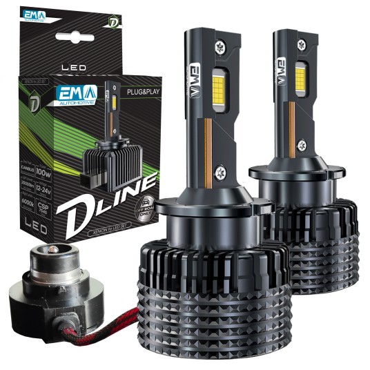EM Automotive® Żarówki LED D2S P32d-2 12–24 V 6000 K 20 000 lm CANBUS – 2 szt. -zdjęcie numer 1