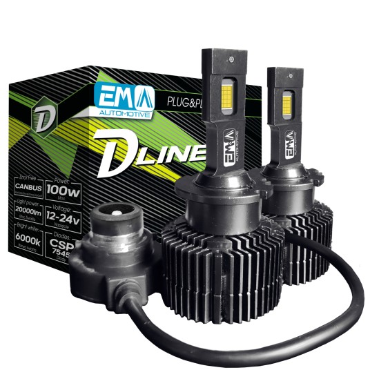 EM Automotive® Żarówki LED D2S P32d-2 12–24 V 6000 K 20 000 lm CANBUS – 2 szt. -zdjęcie numer 2