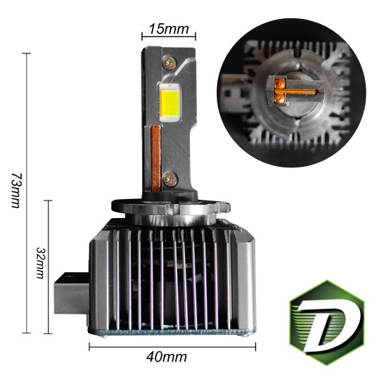 EM Automotive® Żarówki LED D3S 6000K 20000 LM CANBUS Plug and Play Zamiennik Xenon Komplet 2 Sztuki -zdjęcie numer 9
