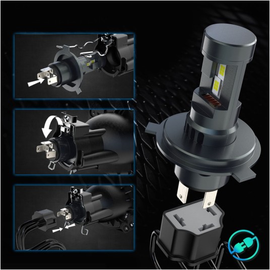 EM Automotive® Żarówki LED H4 6000K CANBUS 1:1 Nowa Generacja Diod CSP -zdjęcie numer 10