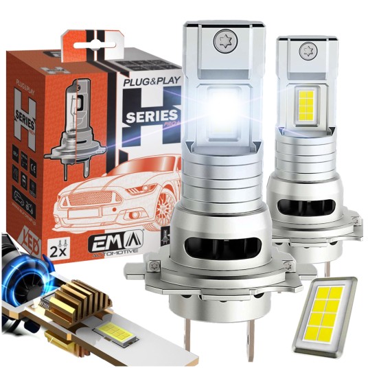 EM Automotive® Żarówki LED H7 12V 60W 13000 LM 6000K Xenon White Komplet 2 Sztuki -zdjęcie numer 2