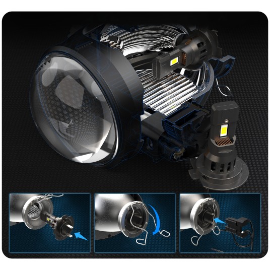 EM Automotive® Żarówki LED H7 6000K CANBUS 1:1 Super White Diody CSP -zdjęcie numer 7