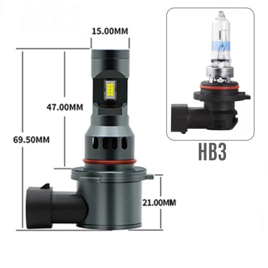 EM Automotive® Żarówki LED HB3 6000K CANBUS 1:1 Nowa Generacja Diod CSP -zdjęcie numer 11