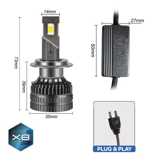 EM Automotive® Żarówki Retrofit LED H7 120 W 28000 LM CANBUS -zdjęcie numer 15
