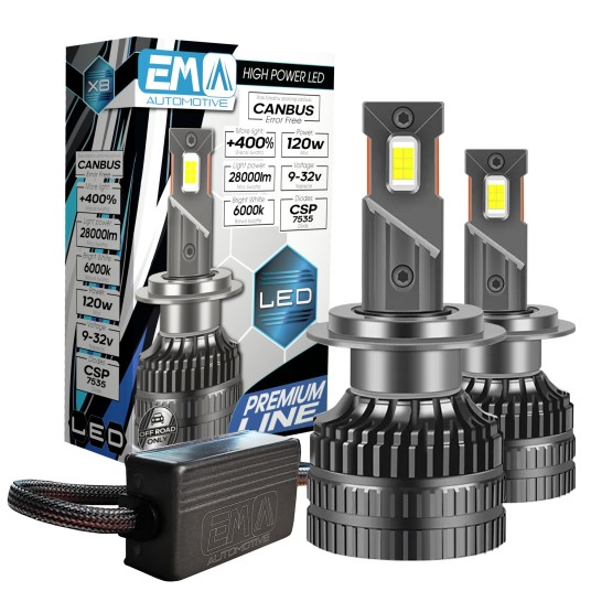 EM Automotive® Żarówki Retrofit LED H7 120 W 28000 LM CANBUS -zdjęcie numer 2