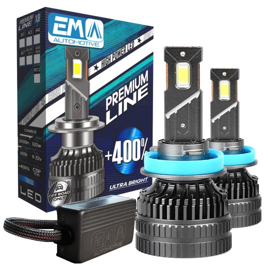 EM Automotive® Żarówki Retrofit LED H8 H9 H11 120 W 28000 LM CANBUS -zdjęcie numer 1