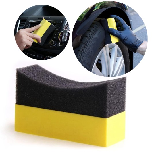 EM Automotive® Zestaw 2 Aplikatorów do Opon Gąbki w Kształcie Półksiężyca -zdjęcie numer 11