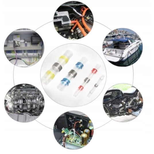 EM Automotive® Zestaw 260 Złączek Termokurczliwych z Cyną do Łączenia Przewodów -zdjęcie numer 4