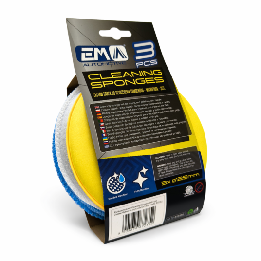 EM Automotive® Zestaw 3 Gąbek do Polerowania MIX 120 mm z Uchwytem -zdjęcie numer 9