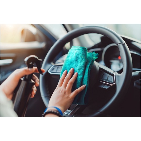 EM Automotive® Zestaw 4 Ściereczek z Mikrofibry do Lakieru Szyb i Wnętrza Samochodu -zdjęcie numer 4