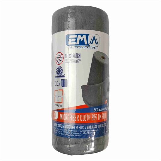 EM Automotive® Zestaw 50 Ściereczek z Mikrofibry do Czyszczenia i Polerowania Auta Samochodu -zdjęcie numer 1