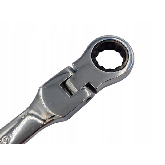EM Automotive® Zestaw 6 Kluczy Płasko Oczkowych z Grzechotką Łamanych 8 do 19 mm CrV -zdjęcie numer 3