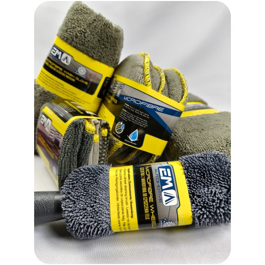 EM Automotive® Zestaw do Mycia Samochodu Car Detailing Ściereczki z Mikrofibry do Felg 9 Elementów -zdjęcie numer 12