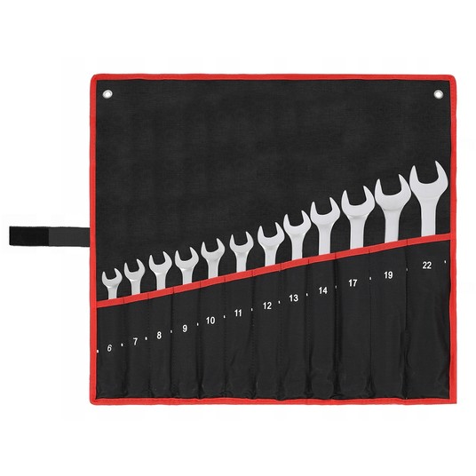 EM Automotive® Zestaw Kluczy Płasko-Oczkowych 12 Elementów 6–22 mm -zdjęcie numer 7