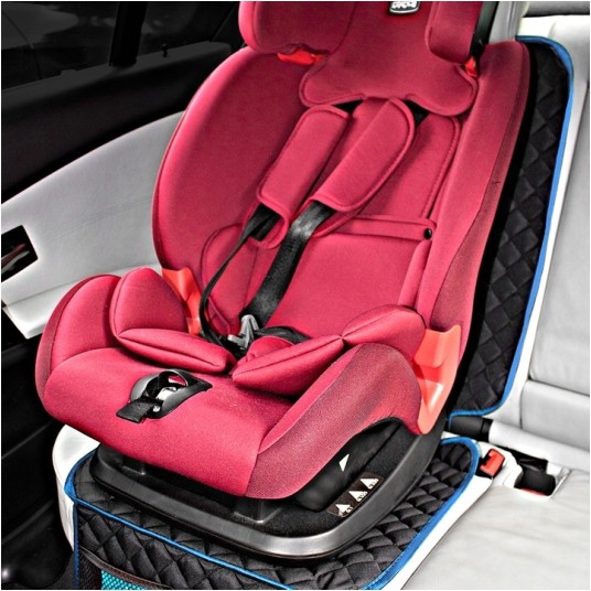 EM Automotive® Zestaw Mat Ochronnych pod Fotelik Samochodowy z Organizerem i Otworem ISOFIX -zdjęcie numer 11