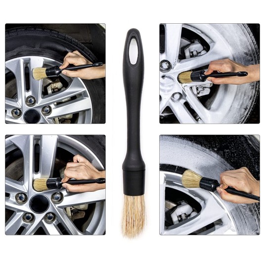 EM Automotive® Zestaw Pędzli Detailingowych do Wnętrza Auta Kokpitu Kratek Nawiewu i Felg -zdjęcie numer 14