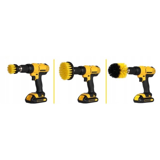 EM Automotive® Zestaw Szczotek Czyszczących na Wiertarkę i Wkrętarkę 5 cm 8 cm 10 cm -zdjęcie numer 14