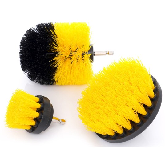 EM Automotive® Zestaw Szczotek Czyszczących na Wiertarkę i Wkrętarkę 5 cm 8 cm 10 cm -zdjęcie numer 10