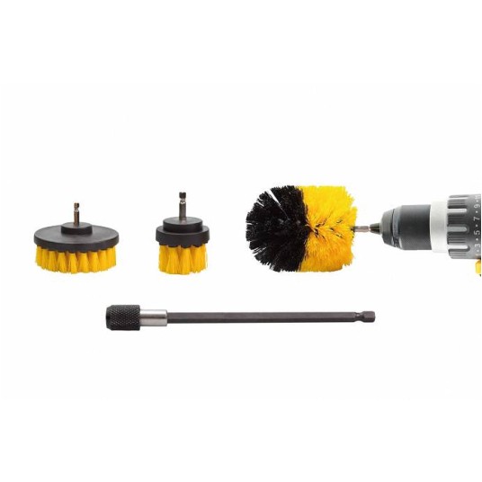 EM Automotive® Zestaw Szczotek Czyszczących na Wiertarkę i Wkrętarkę 5 cm 8 cm 10 cm -zdjęcie numer 7