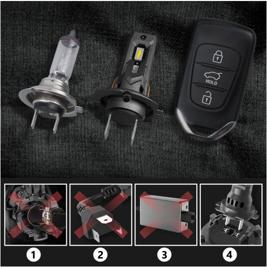 EM Automotive® Zestaw Żarówek LED DP-7 H7 Plug and Play Komplet 2 Sztuki -zdjęcie numer 10