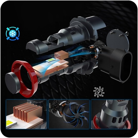 EM Automotive® Zestaw Żarówek LED X90 H11 Plug and Play Komplet 2 Sztuki -zdjęcie numer 7