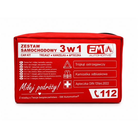 EM Zestaw 3w1 Apteczka DIN13164 Kamizelka Trójkąt -photo number 10