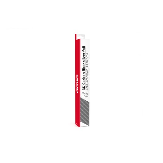 Folia karbonowa carbon 3D srebrna 30cm x 150cm AMIO-02600 -zdjęcie numer 2