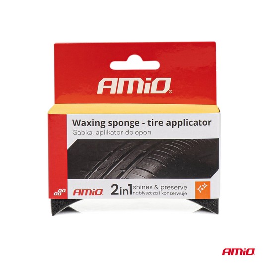 Gąbka aplikator do opon samochodowych 95x35x65 mm AMIO-02519 -zdjęcie numer 2