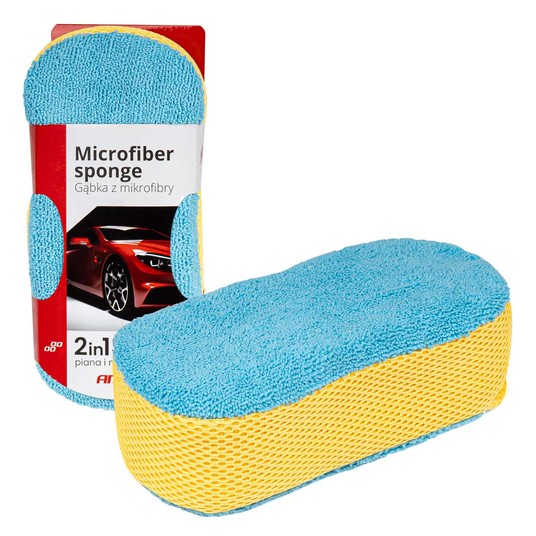 Gąbka do mycia auta samochodu z mikrofibry AMIO-03840 -zdjęcie numer 1